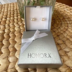 💕 Honora 💕 7 mm Cultured Freshwater Button Shaped Stud Earrings